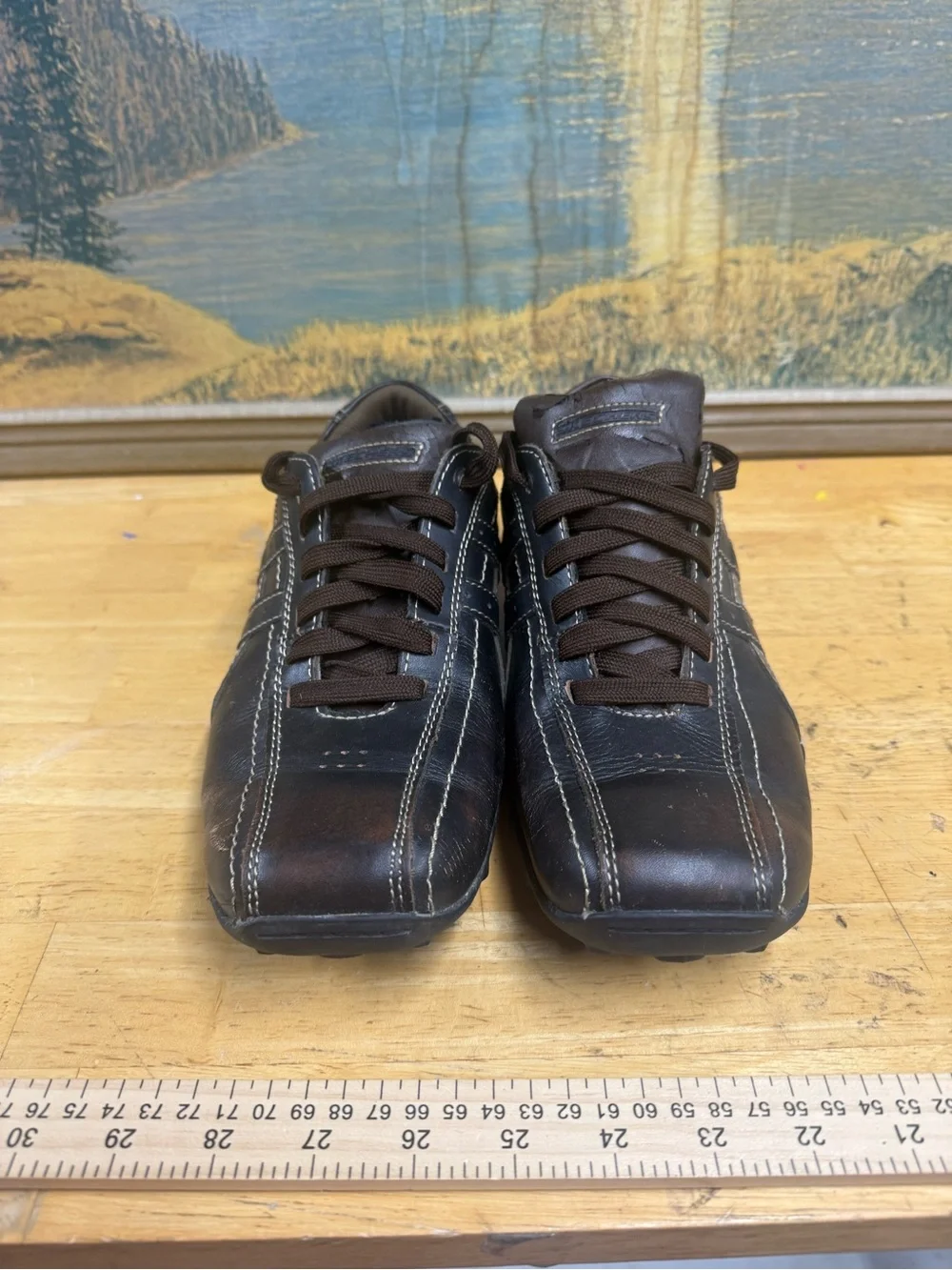Sketchers oxford leather sneakers, men’s size 9.5 relaxed step insole
